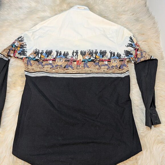 Looney Tunes Western Collection 1994 Western Button Up Shirt Size Large - Picture 10 of 10